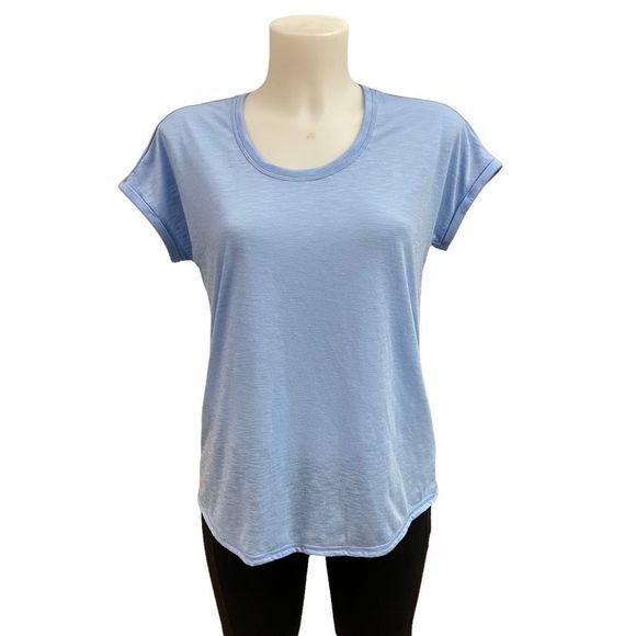 Lilly Pulitzer Womens Luxletic Corinna Tee periwinkle , slub knit size XS - Picture 1 of 9